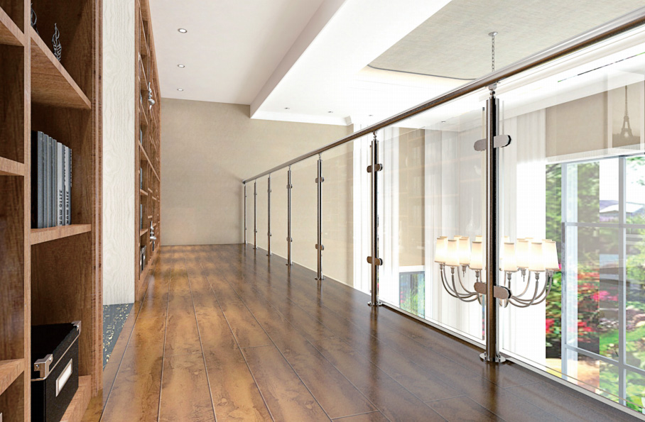 無框玻璃護(hù)欄：通透空間新選擇，狄姆斯專業(yè)欄桿定制守護(hù)安全