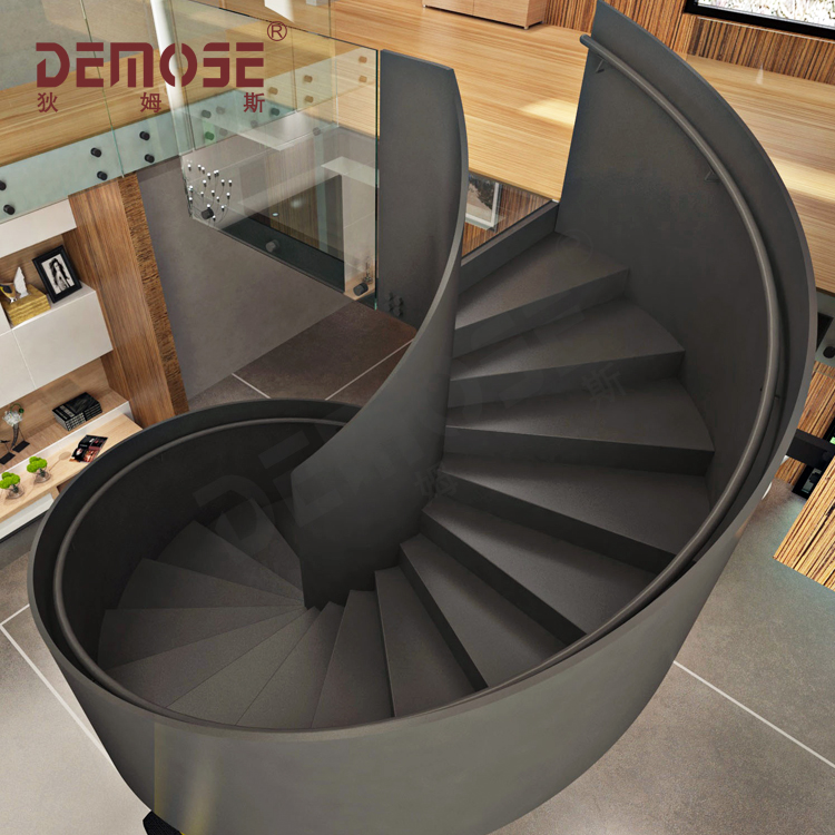 肯尼亞別墅旋轉(zhuǎn)樓梯和玻璃欄桿工程