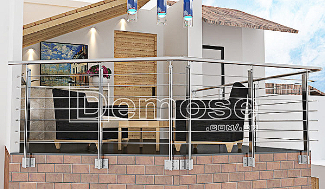 不銹鋼陽臺(tái)欄桿圖片