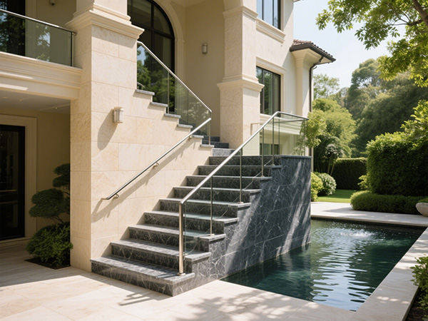 別墅露天樓梯定制指南:狄姆斯為您打造戶外藝術(shù)階梯